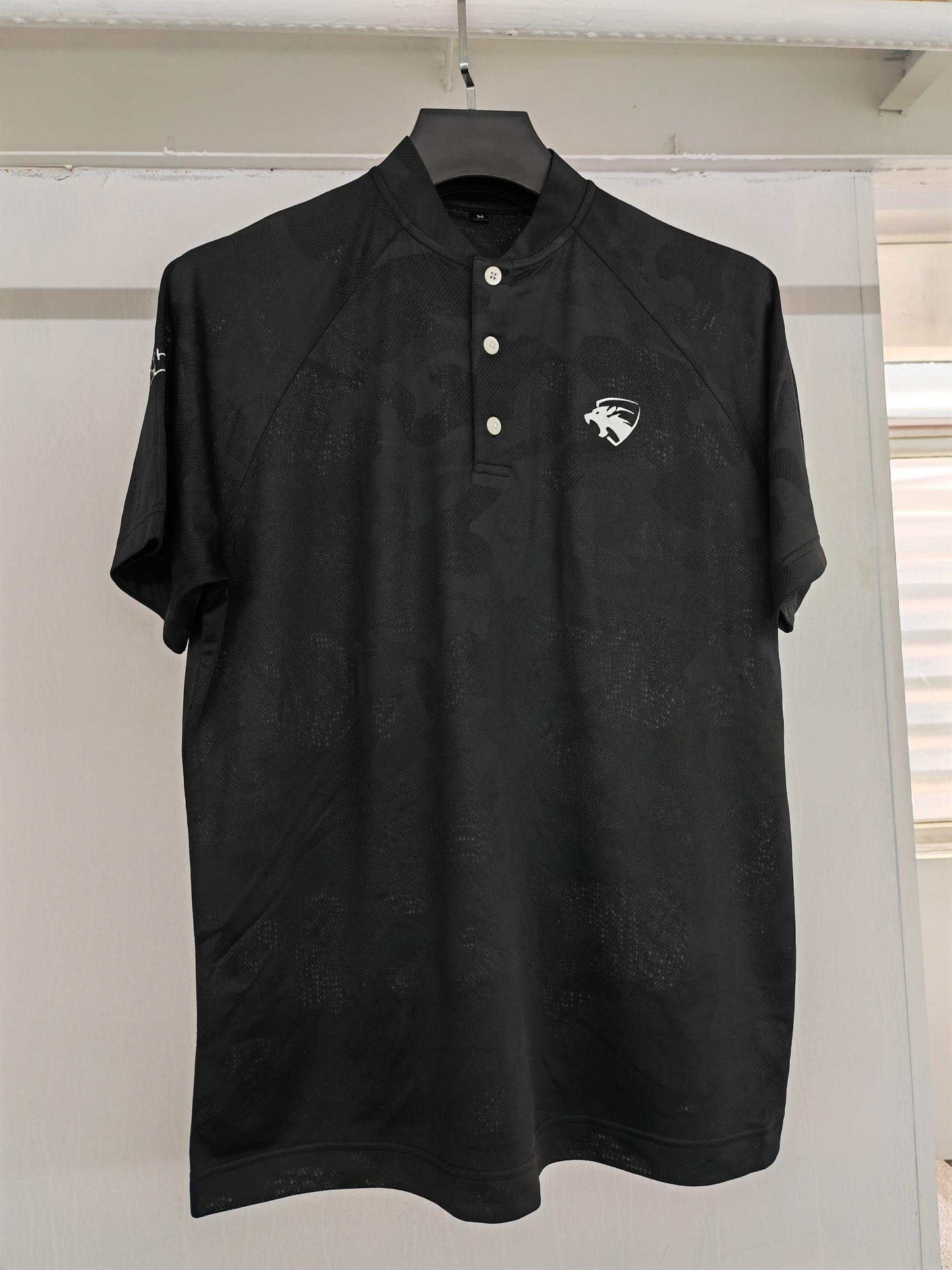 Stealth Black Round Neck Camo T-Shirt