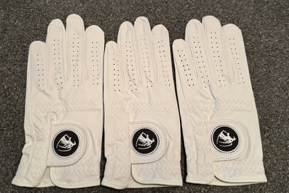 Pearl White Premium Cabretta Leather Panther Golf Glove