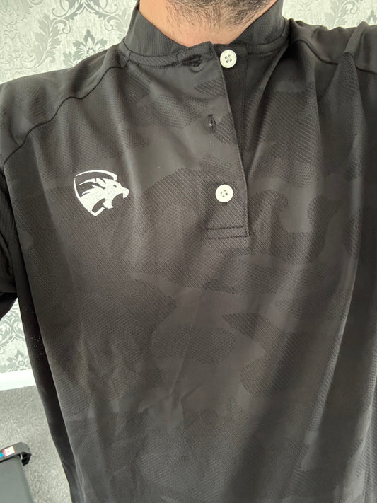 Stealth Black Round Neck Camo T-Shirt